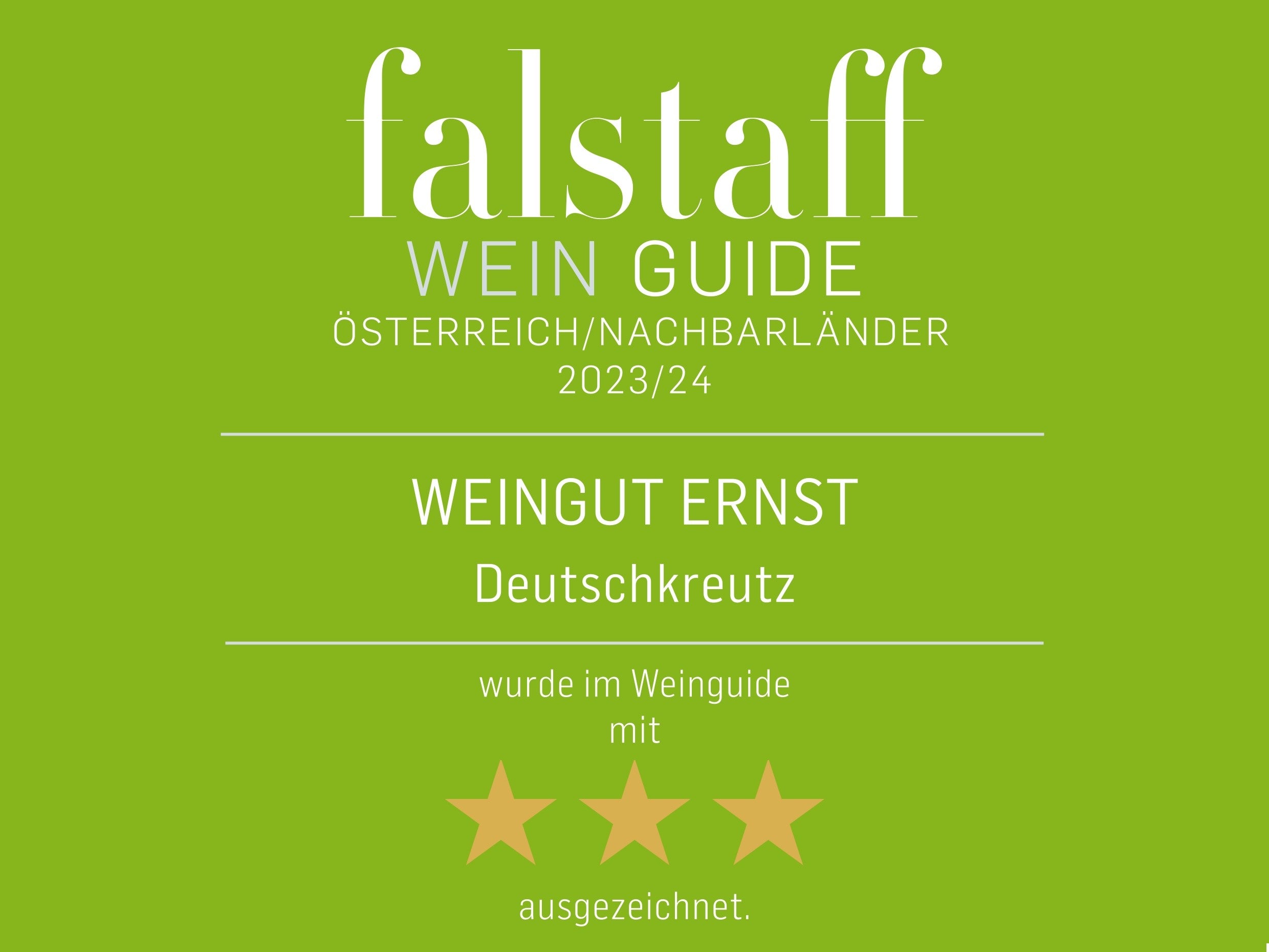 Falstaff WeinGuide 2023/24 - wir haben unseren dritten Stern